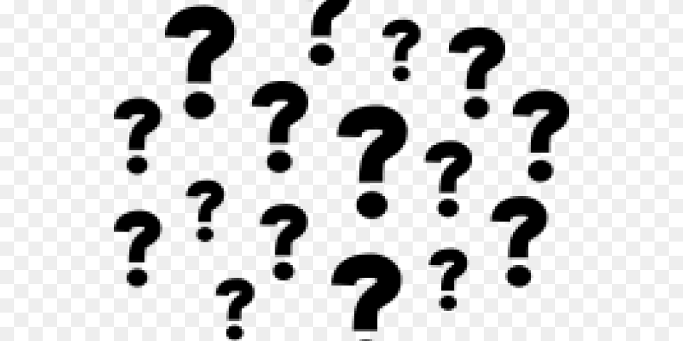 Black And White Lot Of Question Marks, Gray Free Png Download