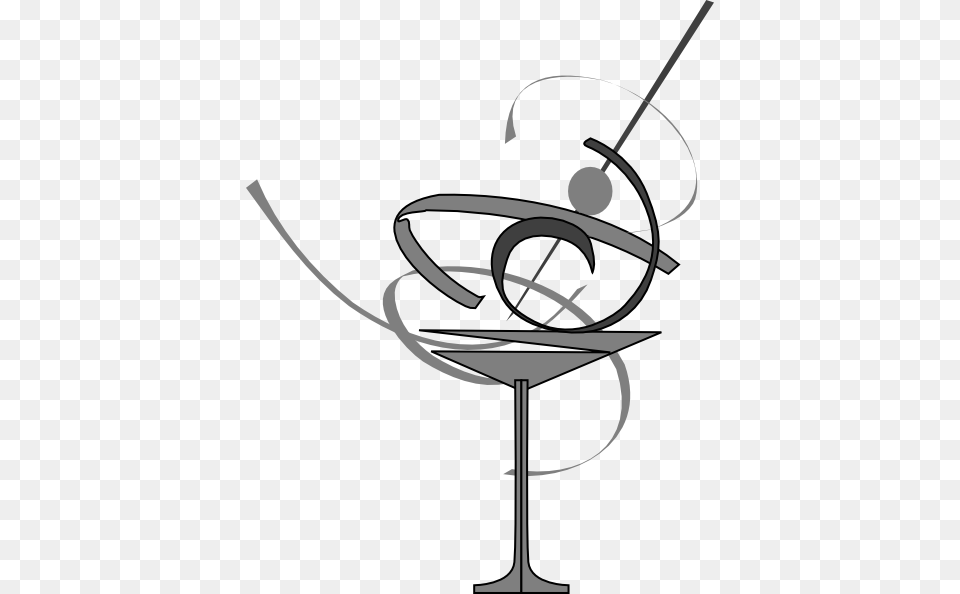 Black And White Martini Glass Clip Art, Alcohol, Beverage, Cocktail, Animal Free Png Download