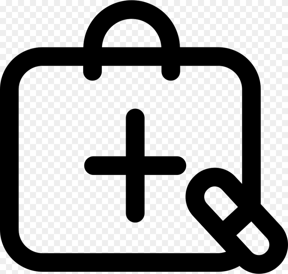 Black And White Medical Supplies Clip Art Movieweb, Cross, Symbol, Bag, Device Png