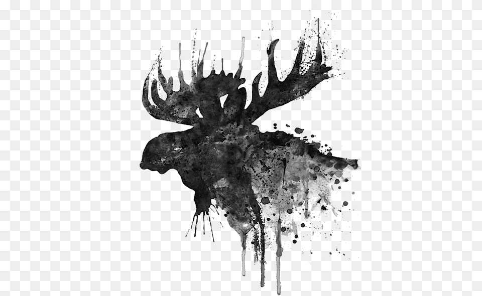 Black And White Moose, Chandelier, Lamp, Art Free Png