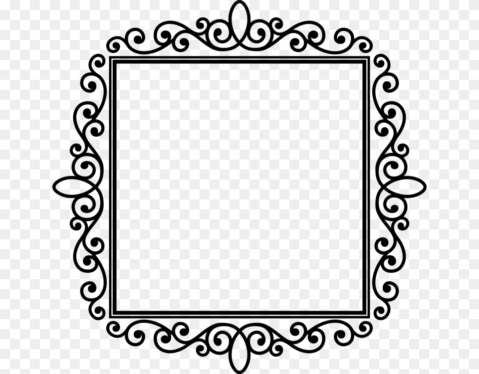 Black And White Motif Square Area Download, Gray Free Transparent Png