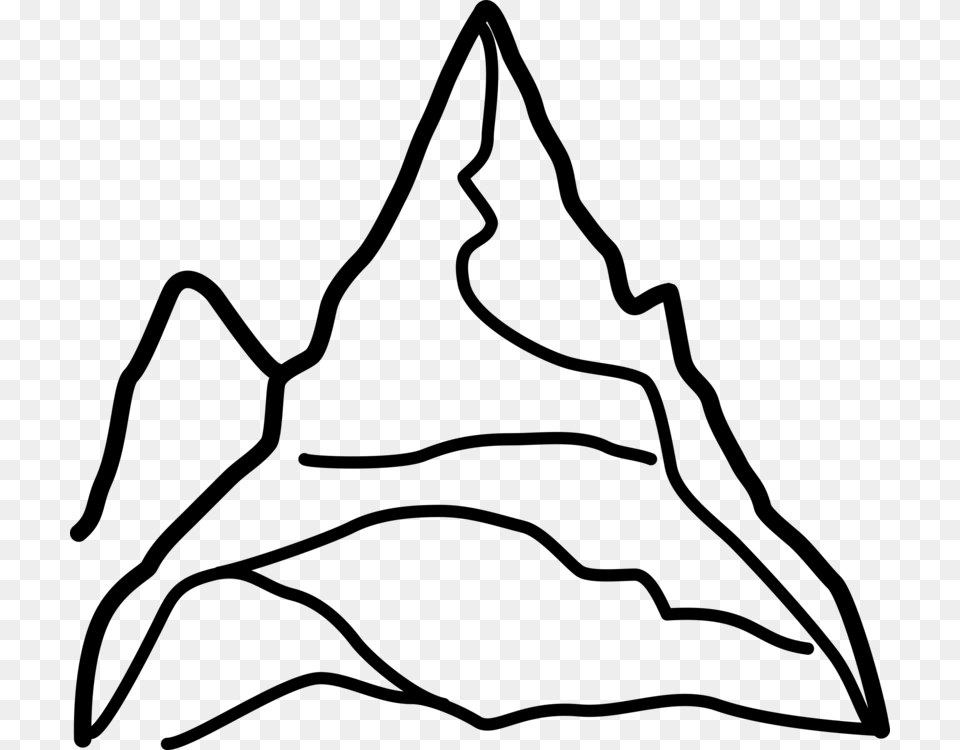 Black And White Mountain, Gray Free Png