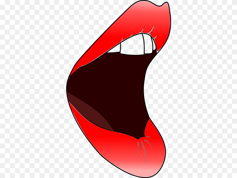 Black And White Mouth Open Singing Clipart, Body Part, Person, Tongue, Animal Free Png