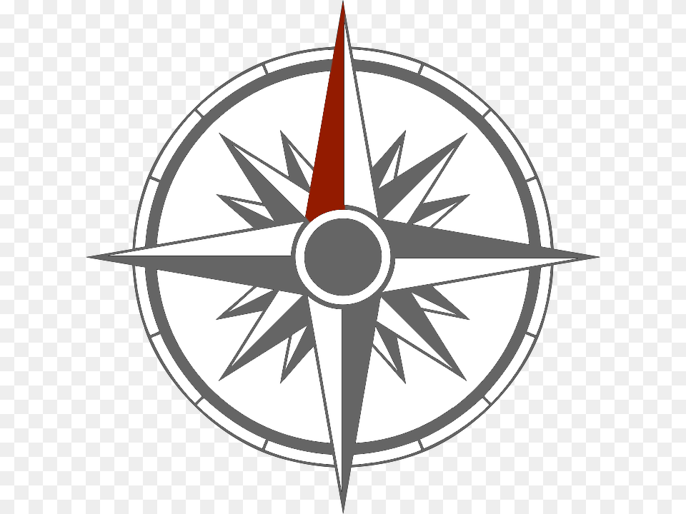 Black And White Nautical Star Decals Clipart Compass Rose Free Transparent Png