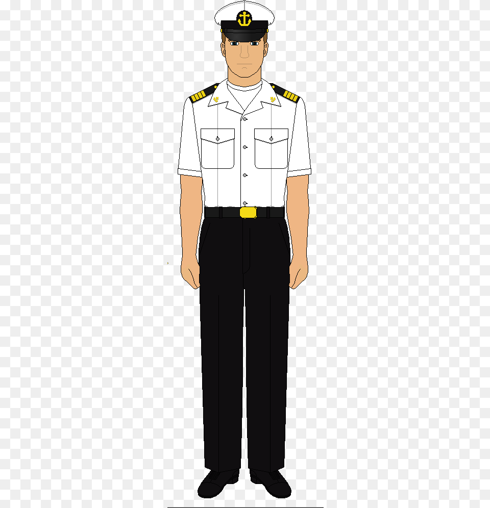 Black And White Navy Uniform, Captain, Officer, Person, Adult Free Png Download