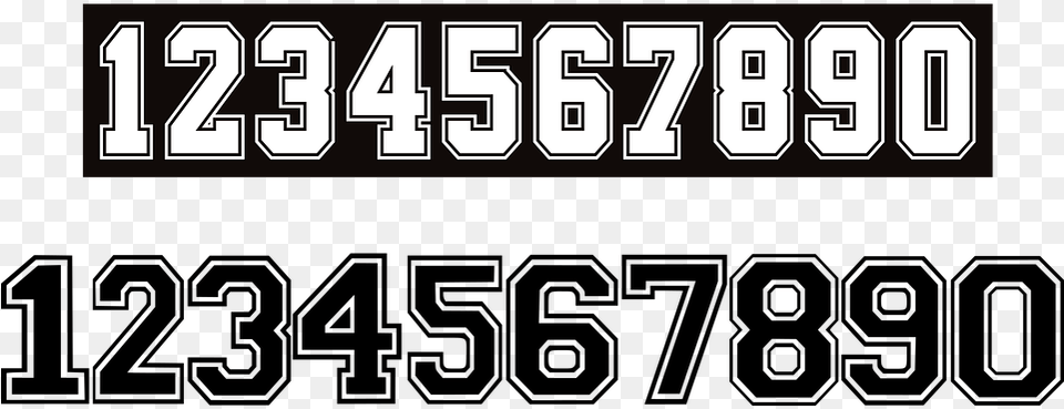 Black And White Numbers Clipart, Text Png Image