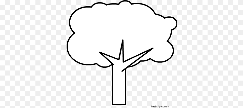 Black And White Oak Tree Clipart Oak, Stencil, Body Part, Hand, Person Png Image