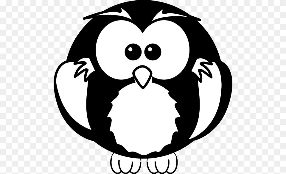 Black And White Owl Clip Art, Stencil, Animal, Bear, Mammal Free Png