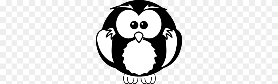 Black And White Owl Clip Art, Stencil, Nature, Outdoors, Snow Free Png Download