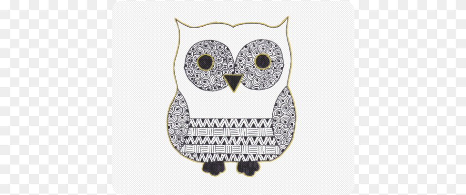 Black And White Owl Rectangle Mousepad Owl, Pattern, Cushion, Home Decor, Embroidery Free Transparent Png