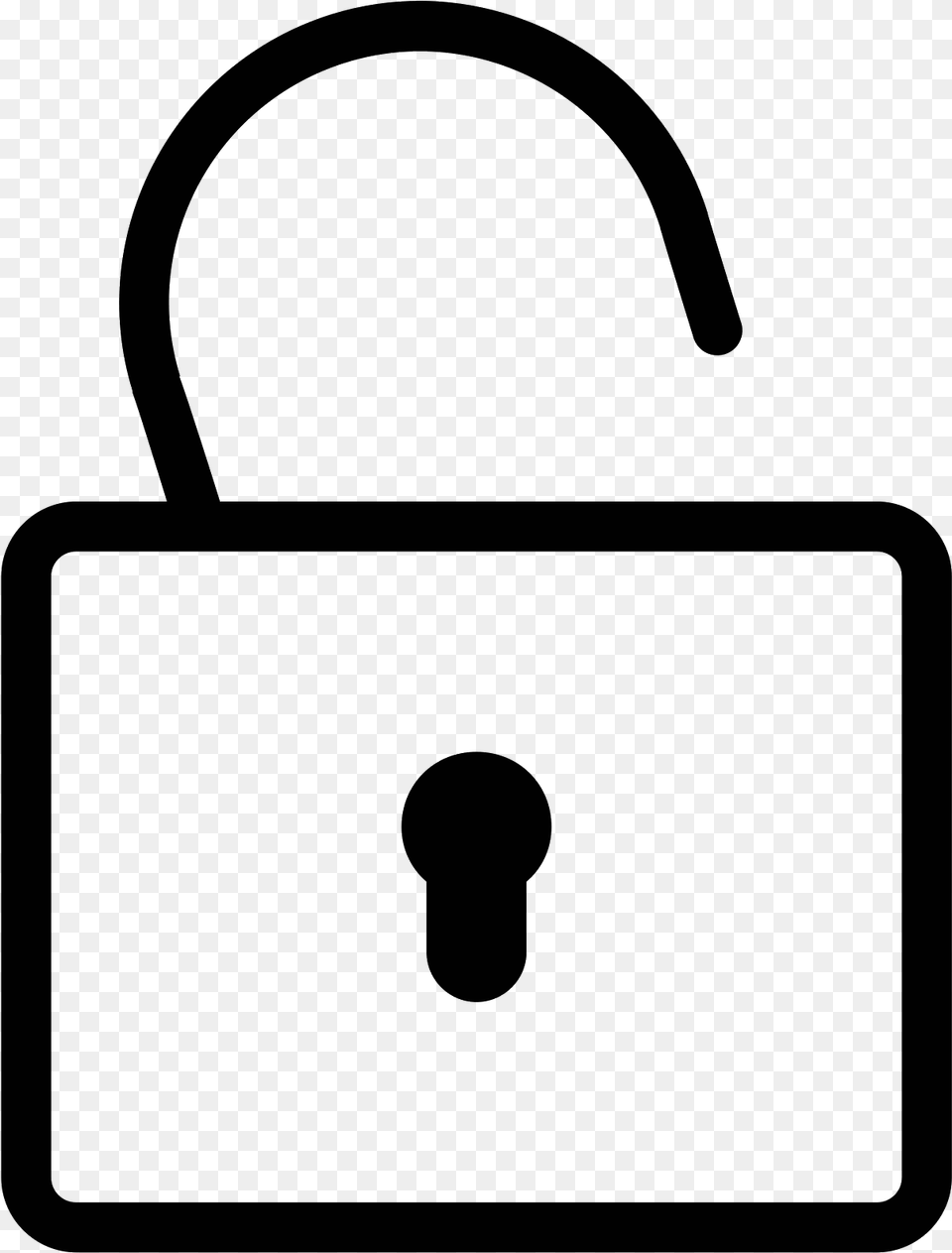 Black And White Padlock Icon Icon, Gray Free Png