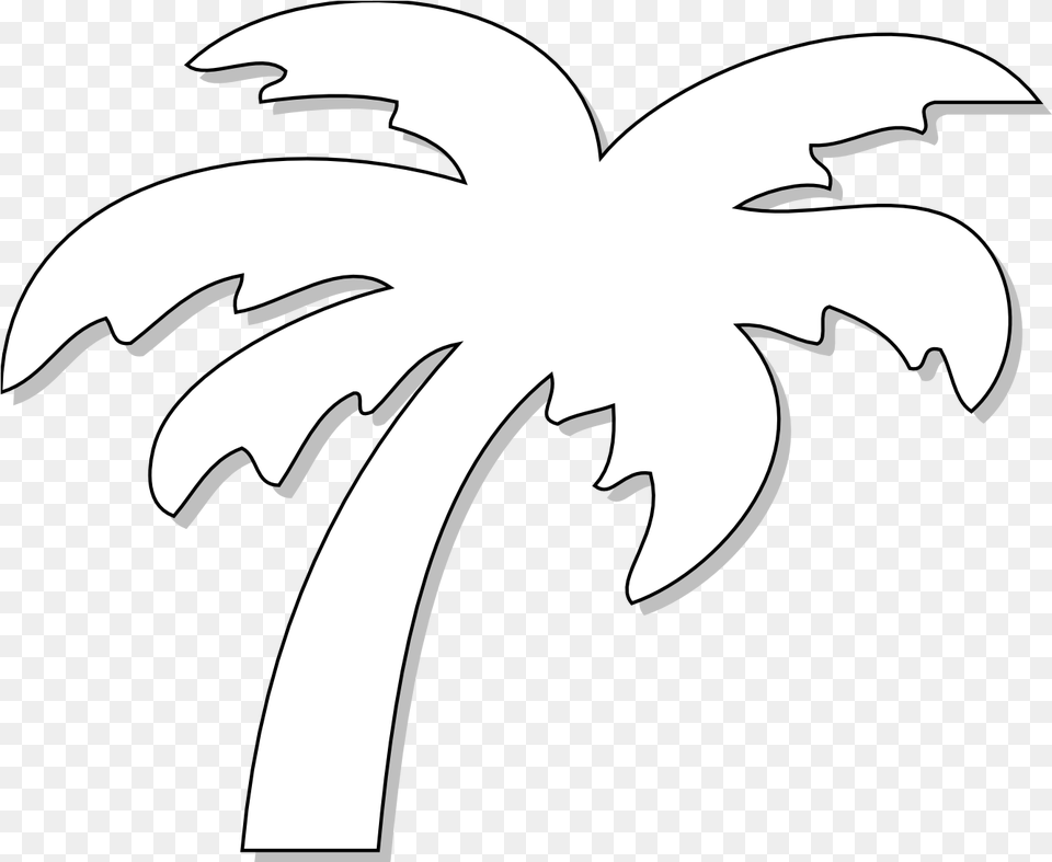 Black And White Palm Tree Clip Art Clipart Best Palm Tree Clipart Black Background, Stencil, Logo, Symbol Free Png Download