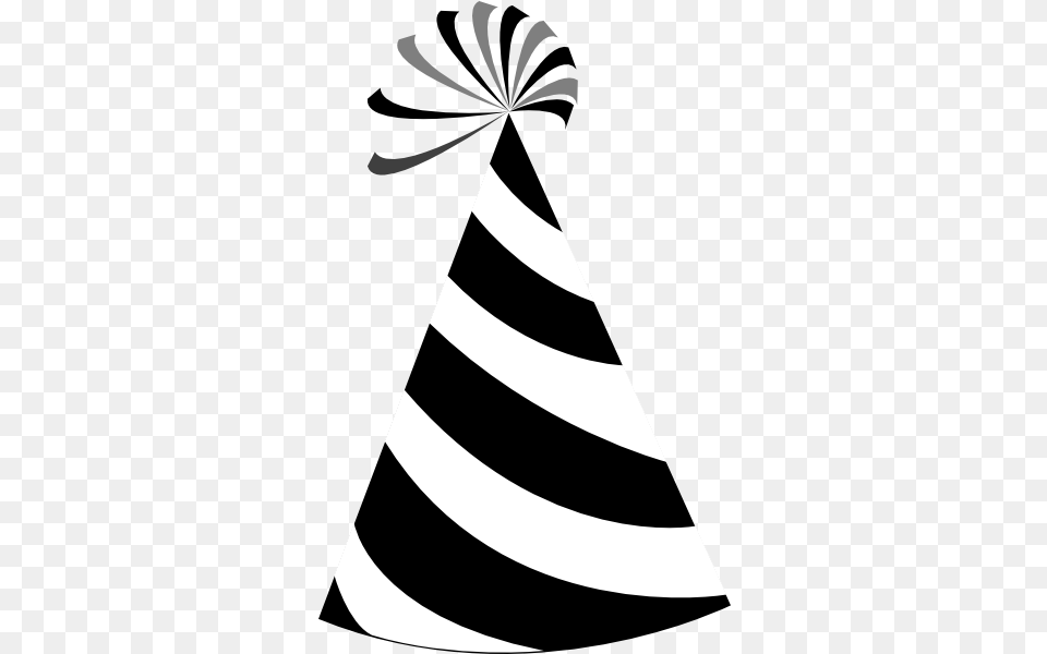 Black And White Party Hat Clip Art Party Hat Transparent Background Birthday Hat Clipart, Clothing, Party Hat, Knife, Weapon Free Png