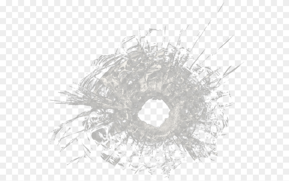 Black And White Pattern Bullet Hole Glass Free Transparent Png