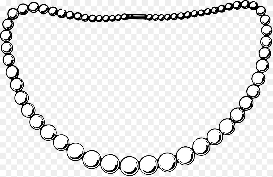 Black And White Pearl Necklace Clipart, Accessories, Jewelry Free Png Download