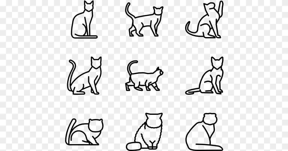 Black And White Pets Black And White Cat Icons, Gray Free Png