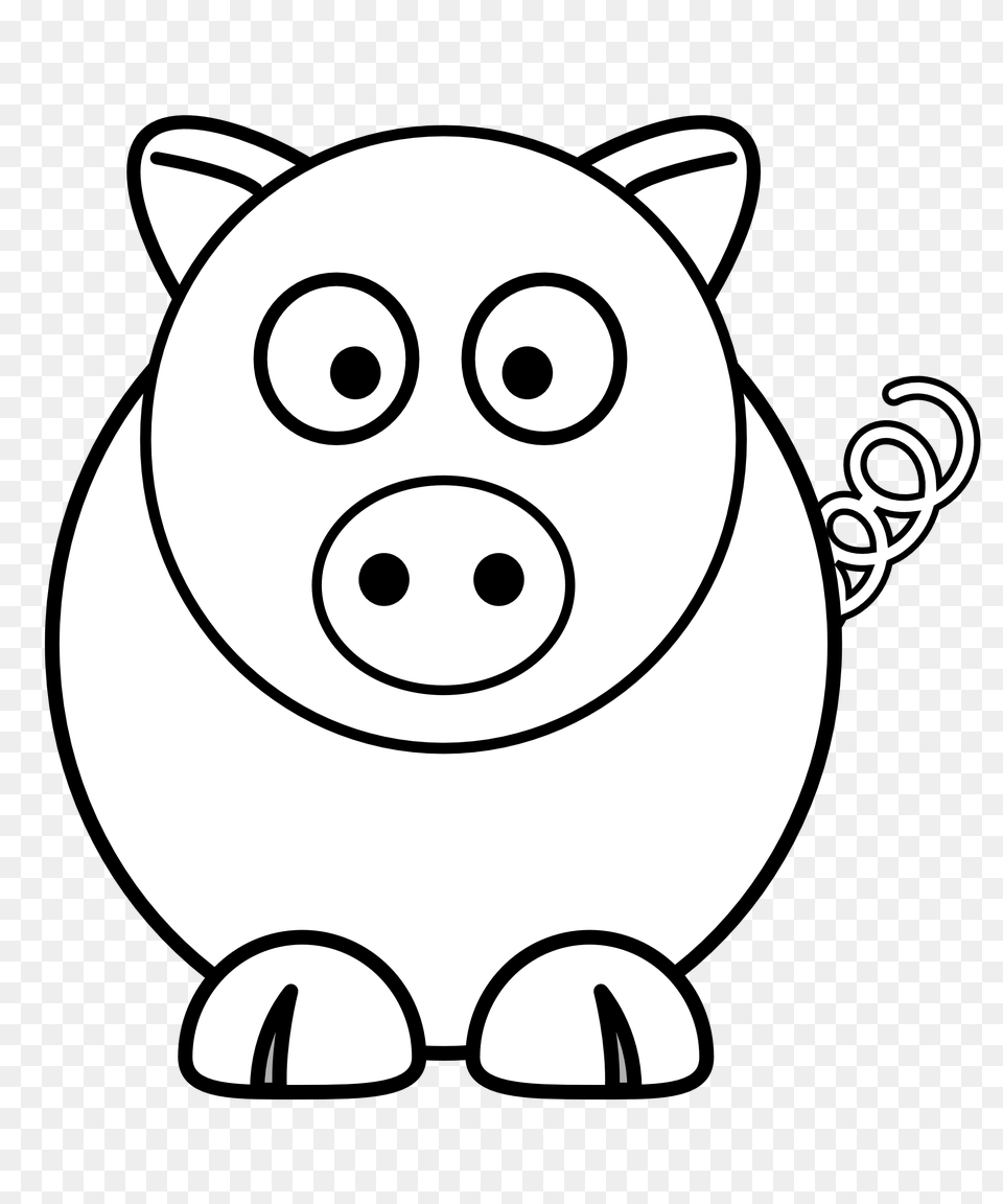 Black And White Pig Clipart No Background Collection, Piggy Bank Png