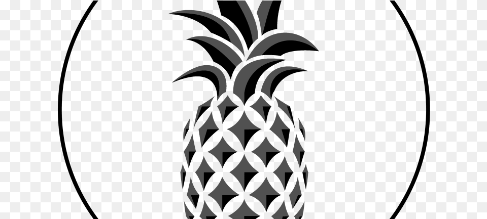 Black And White Pineapple, Food, Fruit, Plant, Produce Free Transparent Png