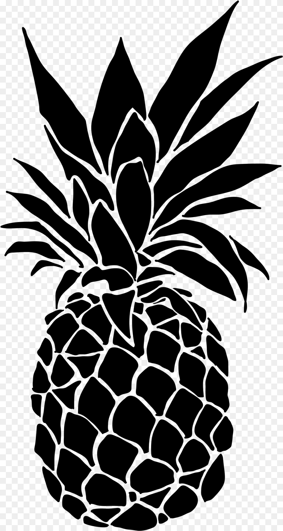 Black And White Pineapple Painting Ideas Black And White, Gray Free Png Download