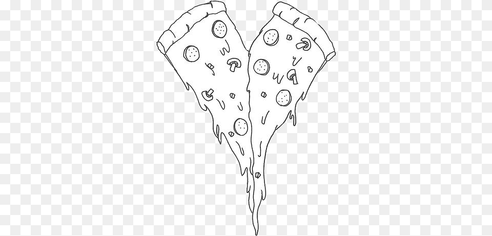 Black And White Pizza Teen Love Pizzas, Person, Art, Doodle, Drawing Png