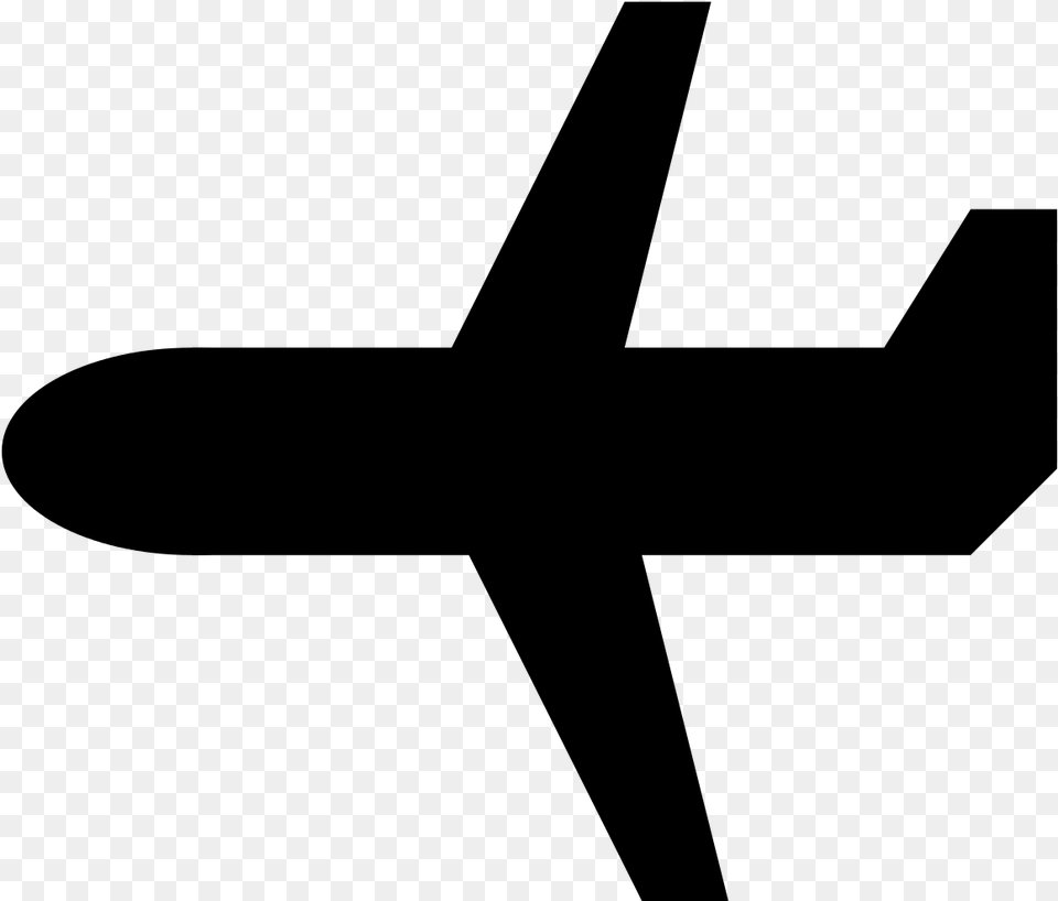 Black And White Plane, Gray Png