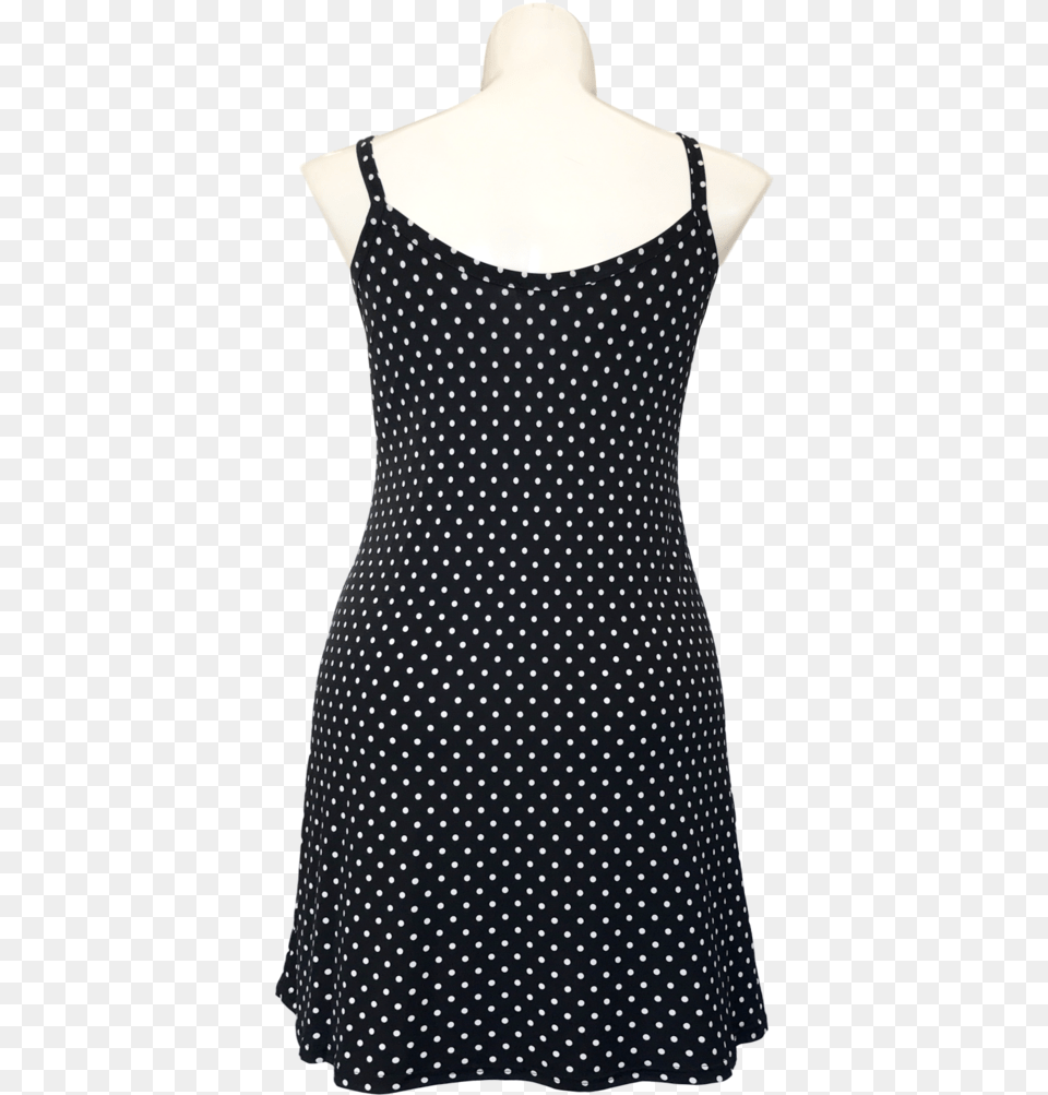 Black And White Polka Dot Slip Dress Greta For Missy Purple Polka Dot Dress, Blouse, Clothing, Pattern, Adult Free Png