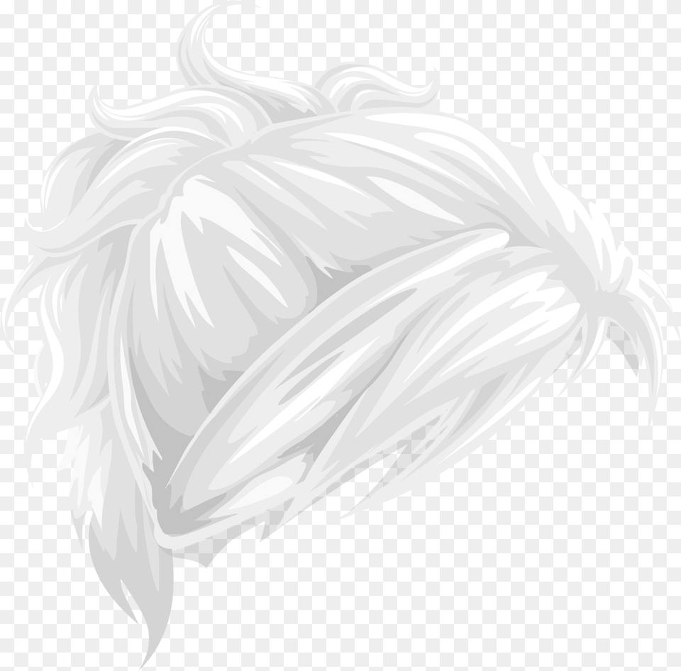 Black And White Ponytail Drawing Ponytail, Art, Person Free Png Download