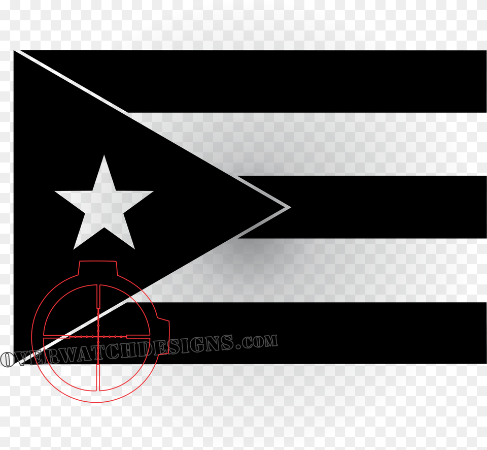 Black And White Pr Flag, Star Symbol, Symbol Png