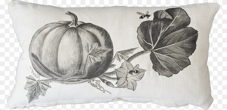Black And White Pumpkin With Bee Pumpkin, Cushion, Home Decor, Pillow, Linen Free Transparent Png