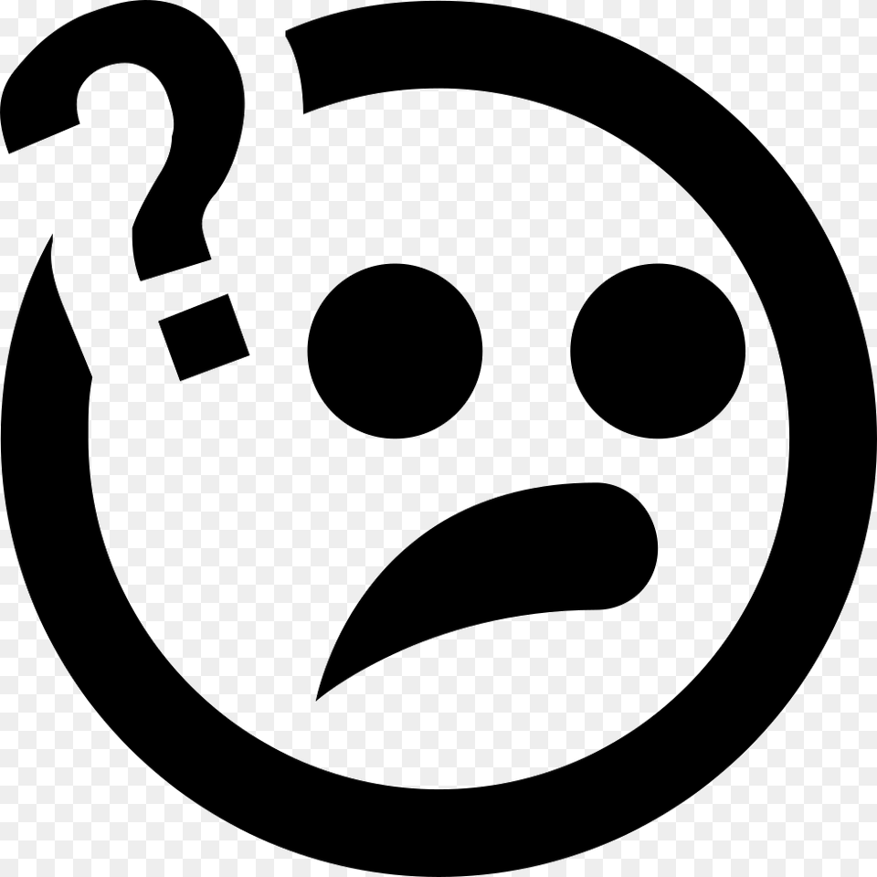 Black And White Question Emoji Clipart Quiz Icon, Stencil Png