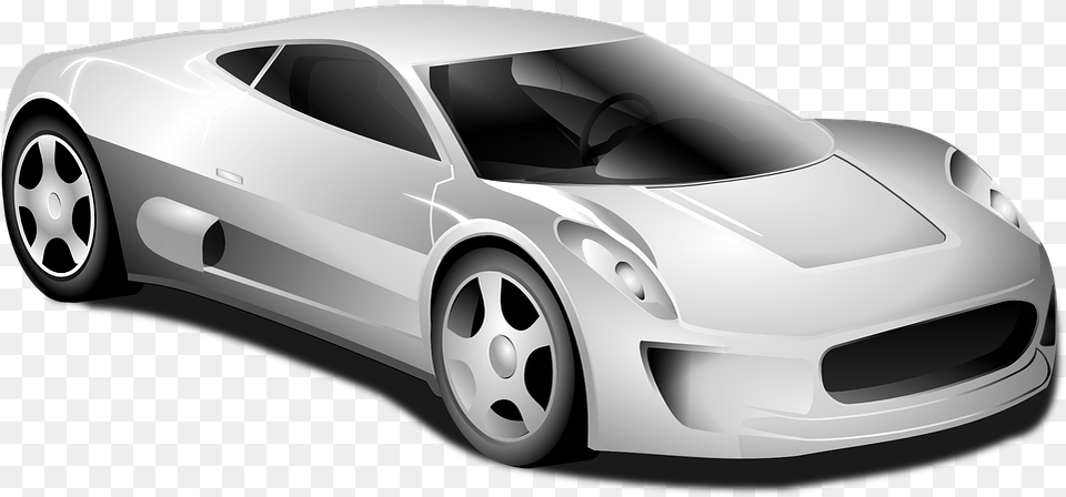 Black And White Race Car Car No Brand, Vehicle, Coupe, Transportation, Sports Car Free Transparent Png