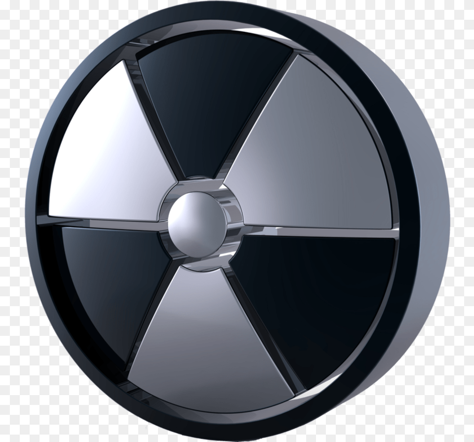 Black And White Radiation Symbol Radioactive Symbol, Wheel, Machine, Vehicle, Transportation Free Png