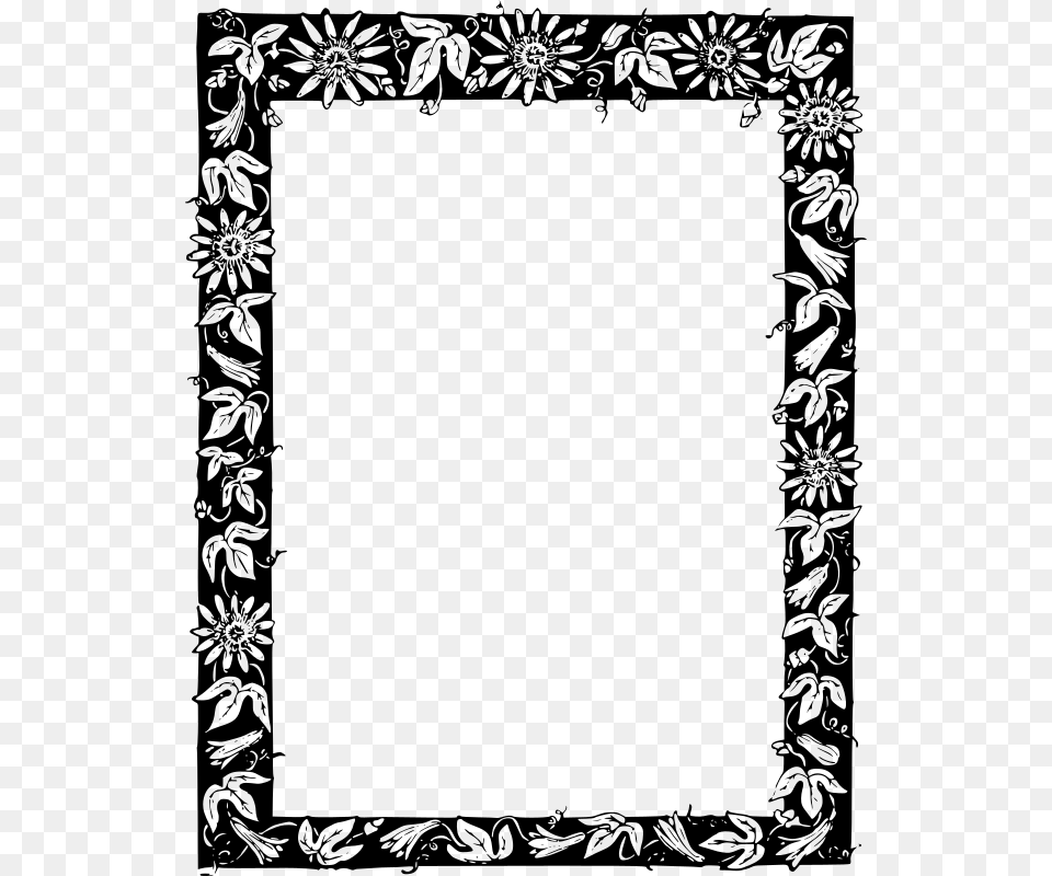 Black And White Rectangle Border, Gray Free Transparent Png