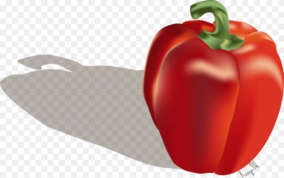 Black And White Red Bell Pepper Red Bell Pepper, Bell Pepper, Food, Plant, Produce Free Png Download