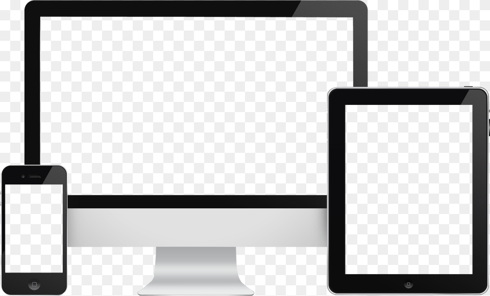 Black And White Responsive Web Design, Electronics, Computer, Mobile Phone, Phone Free Png