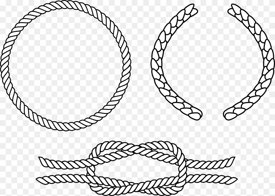 Black And White Rope Vector, Knot, Accessories, Jewelry, Necklace Free Png