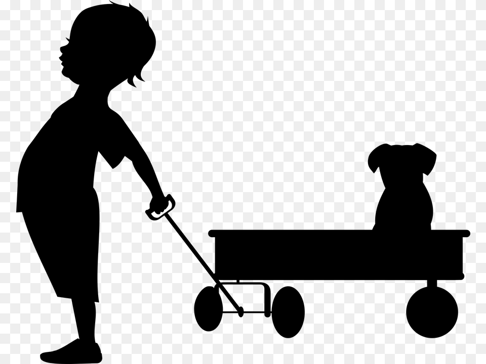 Black And White Sad Boy With Dog Clipart Download Clipart, Gray Free Transparent Png