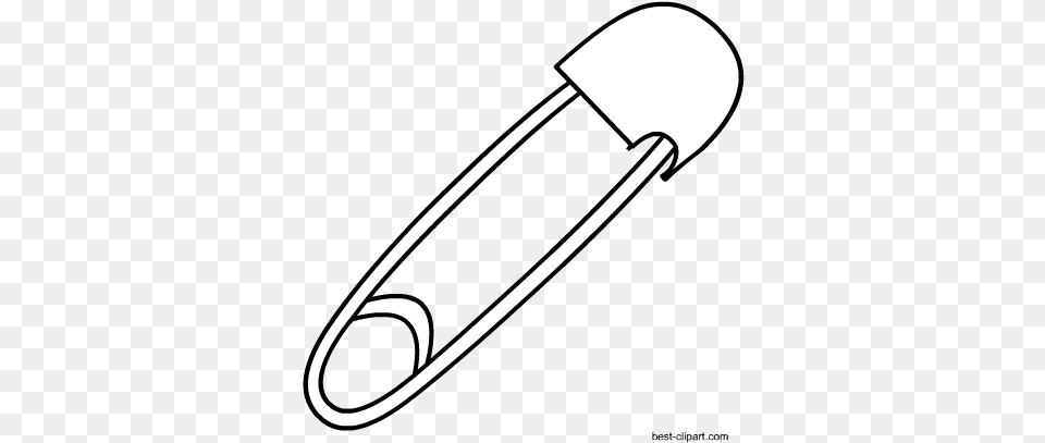 Black And White Safety Pin Clip Art Line Art, Bow, Brush, Device, Tool Free Png
