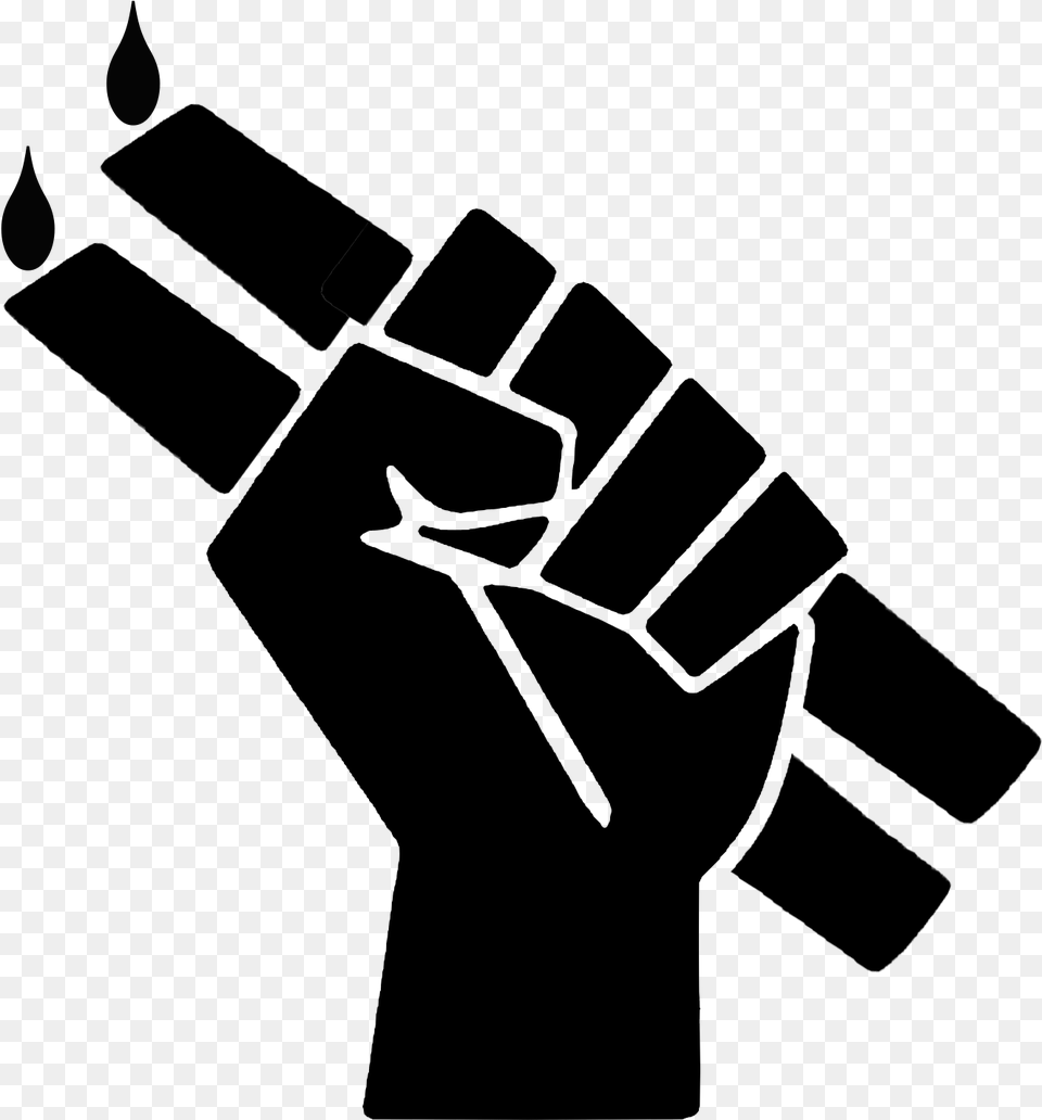 Black And White Shabbos Candles Fist Black Power, Body Part, Clothing, Glove, Hand Free Transparent Png
