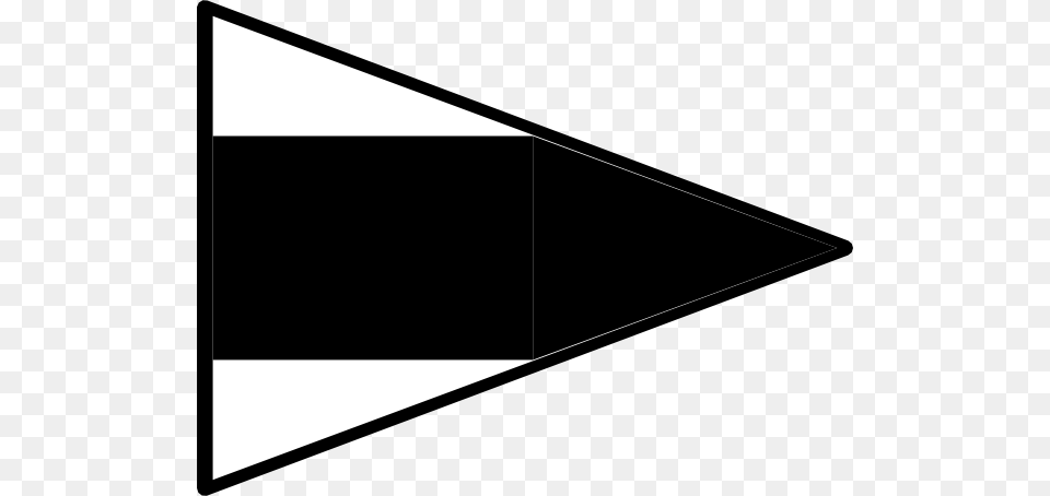 Black And White Signal Flag Clip Art For Web, Triangle, Arrow, Arrowhead, Weapon Free Png