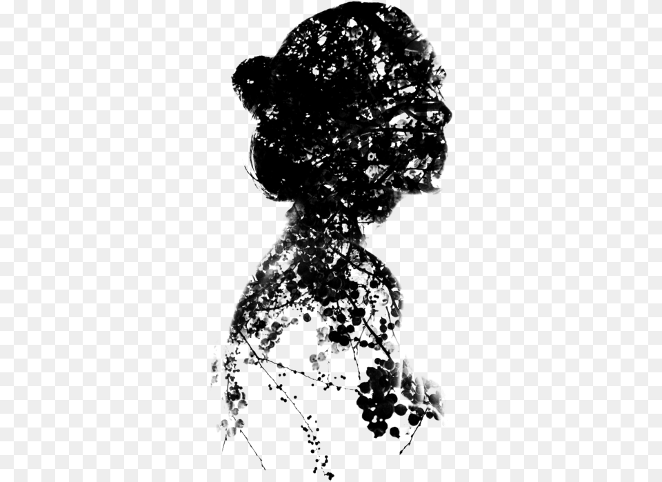 Black And White Silhouette And Image Black And White Silhouette Photography Girl, Gray Free Transparent Png