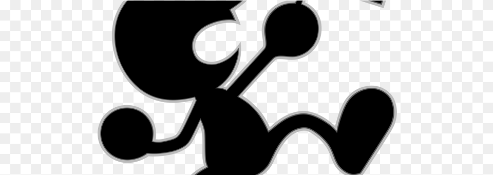 Black And White Silhouette Character Mr Super Smash Bros Ultimate, Stencil, Smoke Pipe Png