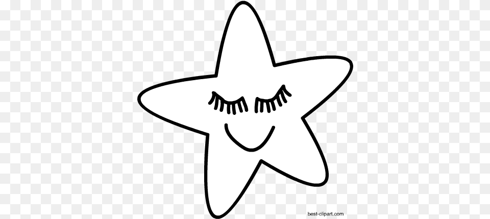 Black And White Sleeping Star Clip Art Do You Remember, Clothing, Hat, Animal, Fish Free Png Download