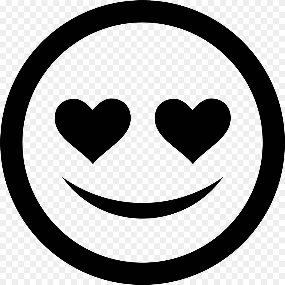 Black And White Smiley Face Love Emoji Black And White, Gray Png