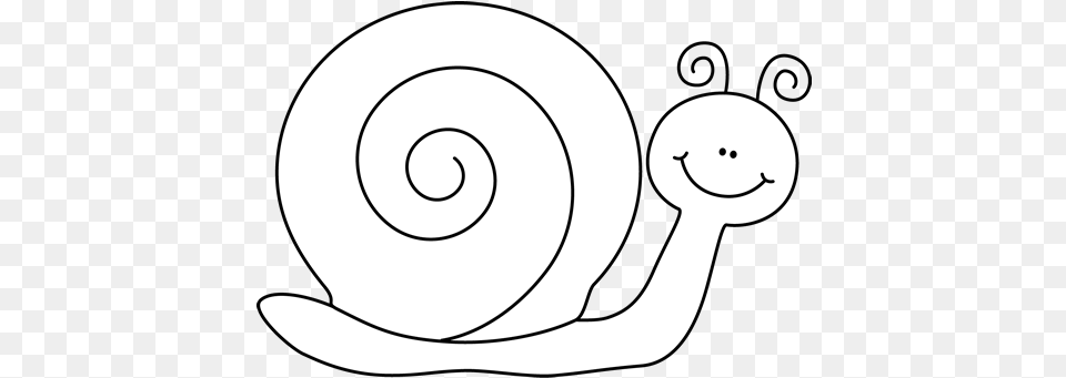 Black And White Snail Clipart Snail Black And White, Spiral, Animal, Invertebrate, Disk Free Png Download