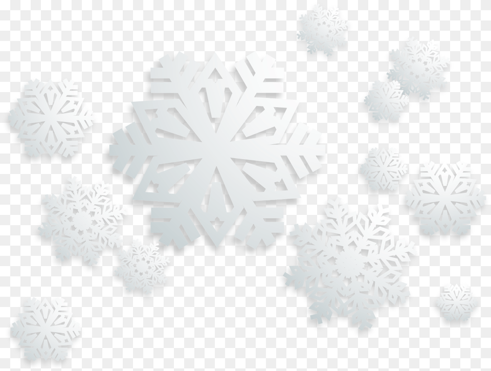 Black And White Snowflake Pattern White Snowflakes Pattern, Nature, Outdoors, Snow Free Transparent Png