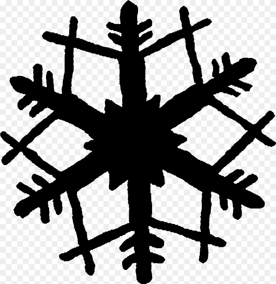 Black And White Snowflake Silhouette Clip Art, Gray Png Image
