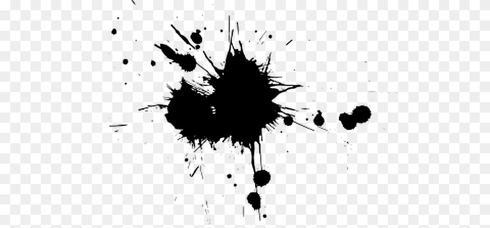 Black And White Splashes, Gray Png Image