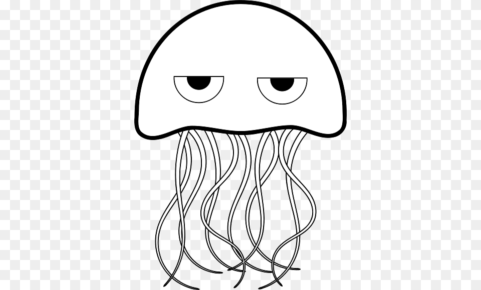 Black And White Squid With Eyes, Animal, Sea Life, Invertebrate, Jellyfish Free Transparent Png