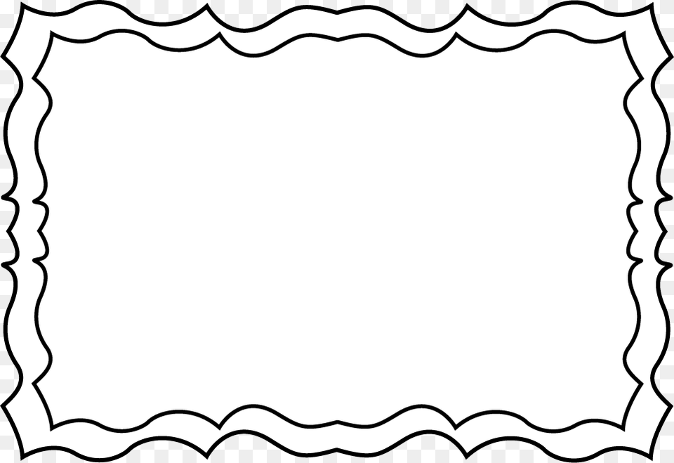 Black And White Squiggly Frame Framesorders Frame Clip Art, Paper, Text Free Png Download